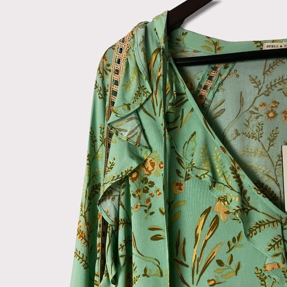 Spell & The Gypsy Maisie Blouse in Turquoise Sz S NWT - Picture 9 of 16